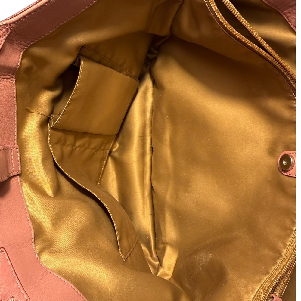 Coach Pink Pebbled Leather Carly Large Tote Shoulder Bag F16174 - Picture 8 of 10